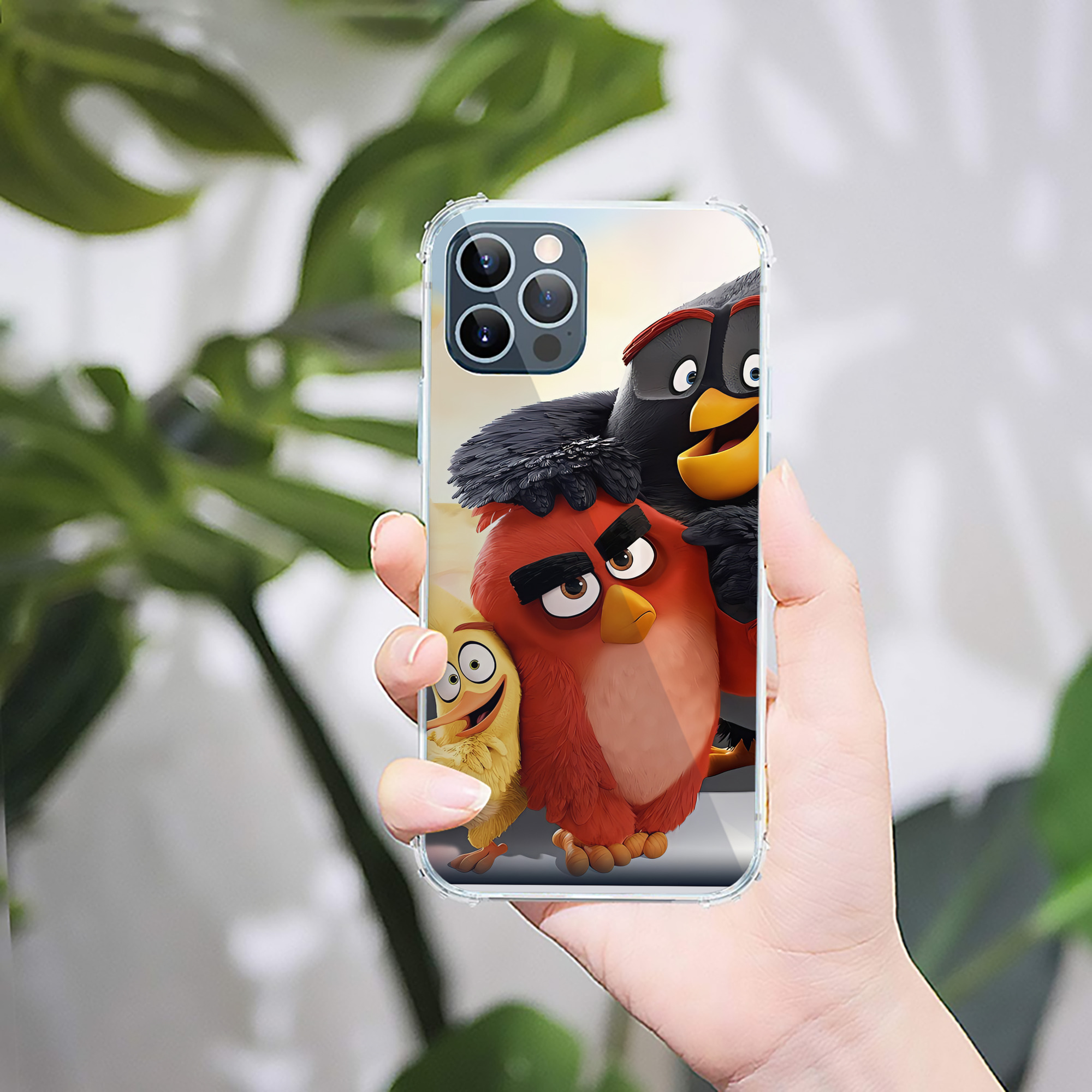 （画像用） Angry Birds アングリーバード 【iPhone 12シリーズ対応】透明スマホケース（クリアソフトケース）